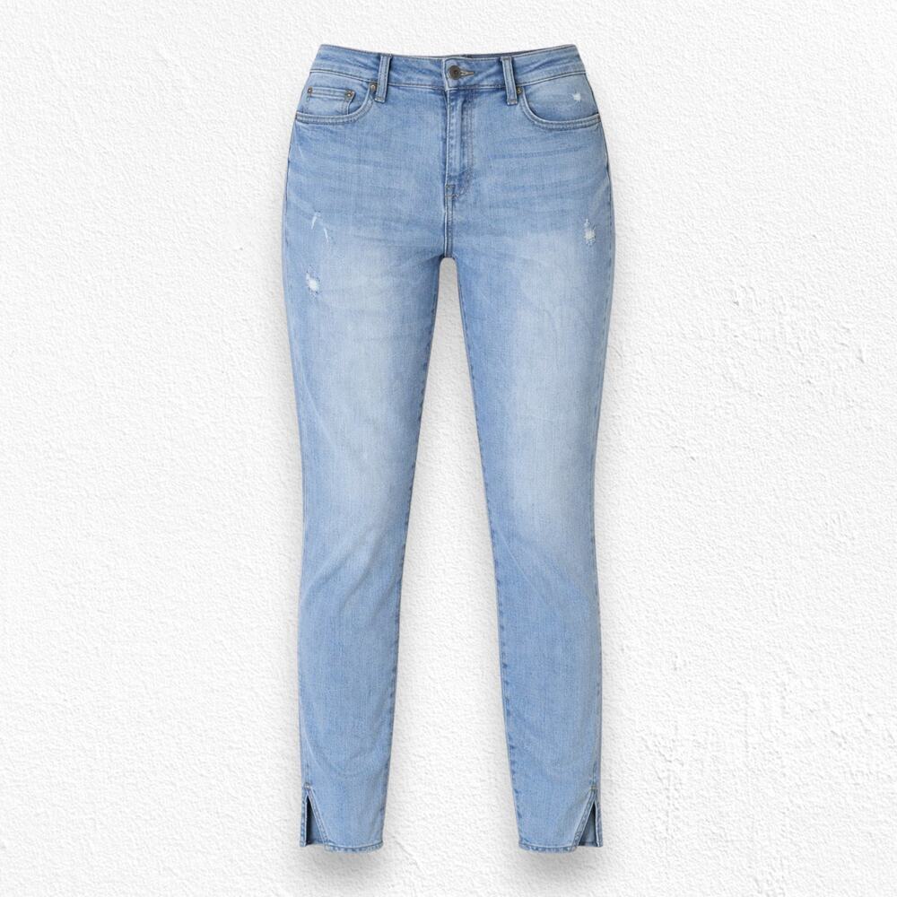 Pistola Light Wash Super High Rise Raw Hem Cassie Tapered Leg Jeans Size 32